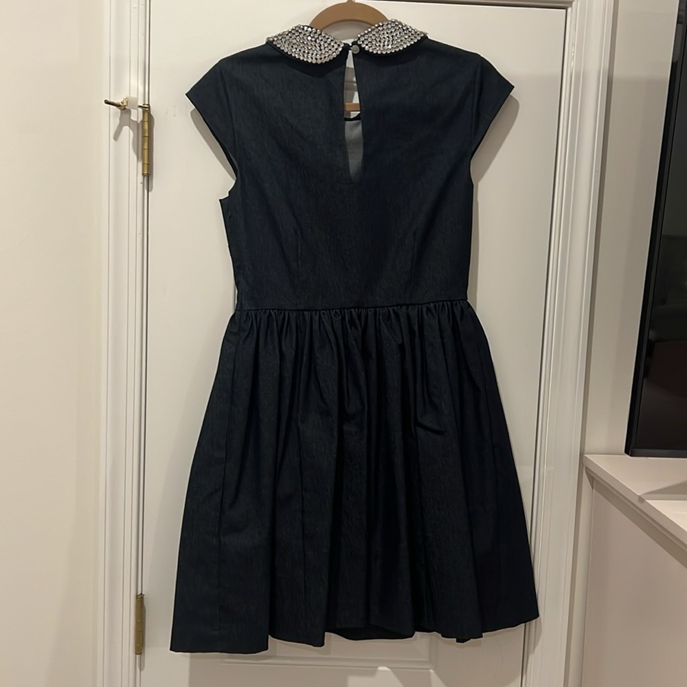 kate spade Navy Dress with White Beaded Peter Pan Collar - Picture 8 of 8